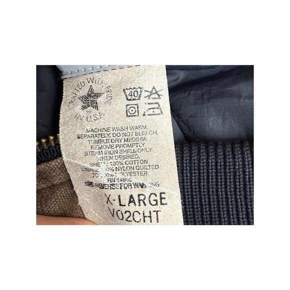 VTG Carhartt Quilted Canvas Duck Vest Men's Sz. XL - Picture 6 of 9